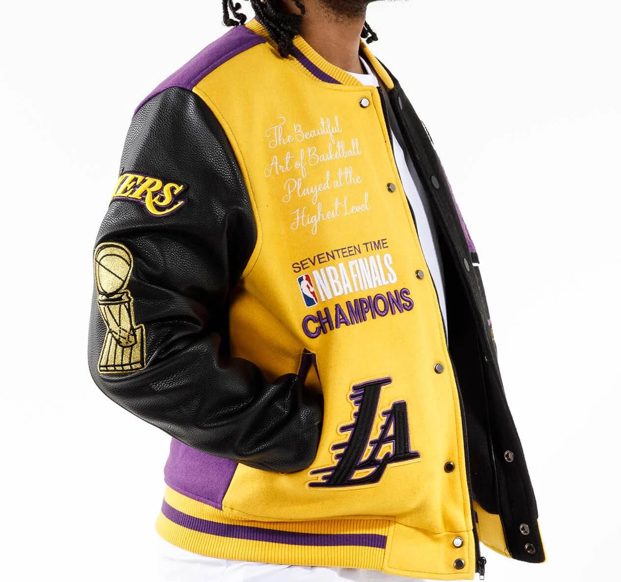 LEATHER NBA BASKETBALL VARSITY JACKET