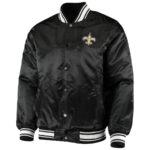NFL Black New Orleans Saints Satin Jacket