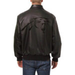 NFL Carolina Panthers Brown Tonal Leather Jacket