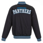 NFL Carolina Panthers Textile Black Jacket Back