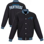 NFL Carolina Panthers Textile Black Jacket