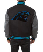 NFL Carolina Panthers Wool Black Jacket Back