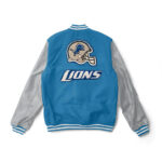NFL Detroit Lions Blue And Gray Varsity Jacket
