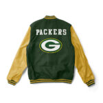 NFL Green Bay Packers Green And Yellow Varsity Jacket