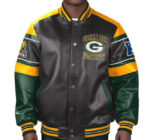 NFL Green Bay Packers Multicolor Leather Jacket