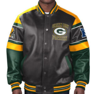 NFL Green Bay Packers Multicolor Leather Jacket