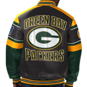 NFL Green Bay Packers Multicolor Leather Jacket