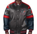 NFL Houston Texans Multicolor Leather Jacket