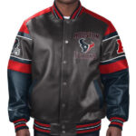 NFL Houston Texans Multicolor Leather Jacket