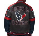 NFL Houston Texans Multicolor Leather Jacket