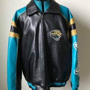 NFL Jacksonville Jaguars Black Leather Jacket