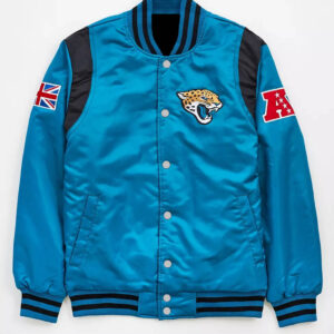 NFL Jacksonville Jaguars Blue Satin Jacket