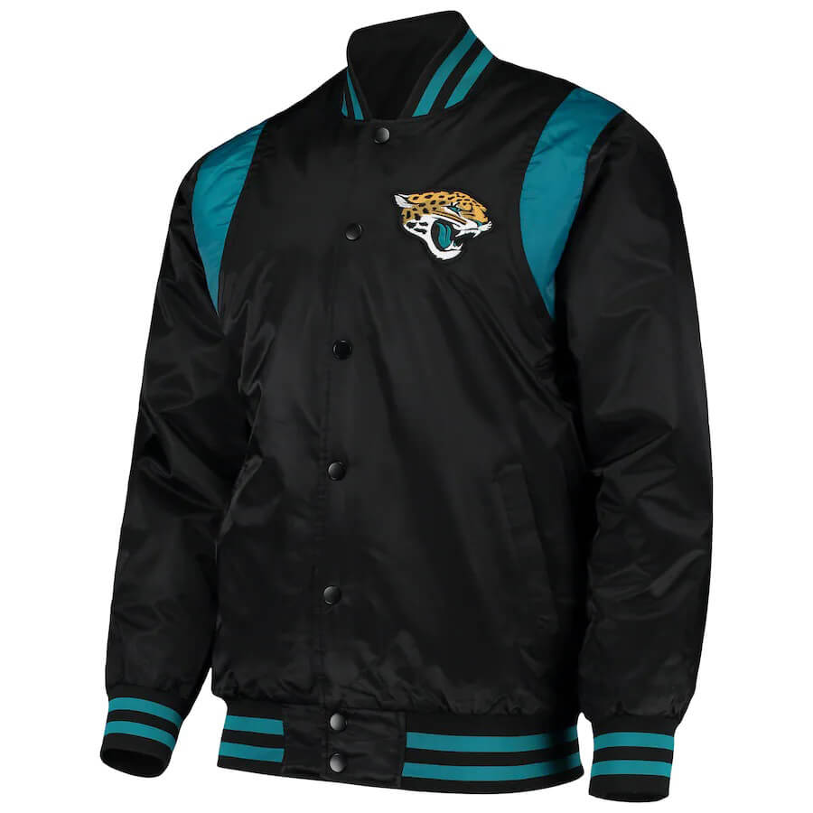 NFL Jacksonville Jaguars Prime Time Twill Satin Jacket (1) NFL Jacksonville Jaguars Prime Time Twill Satin Jacket