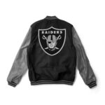 NFL Las Vegas Raiders Black And Silver Varsity Jacket