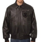 NFL Las Vegas Raiders Black Leather Jacket