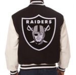 NFL Las Vegas Raiders Brown And Cream Varsity Jacket
