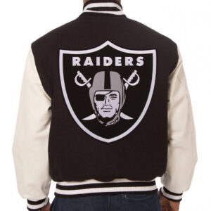 NFL Las Vegas Raiders Brown And Cream Varsity Jacket