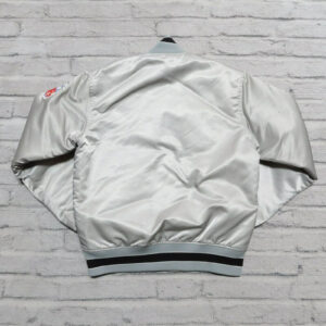 NFL Las Vegas Raiders Silver Satin Jacket