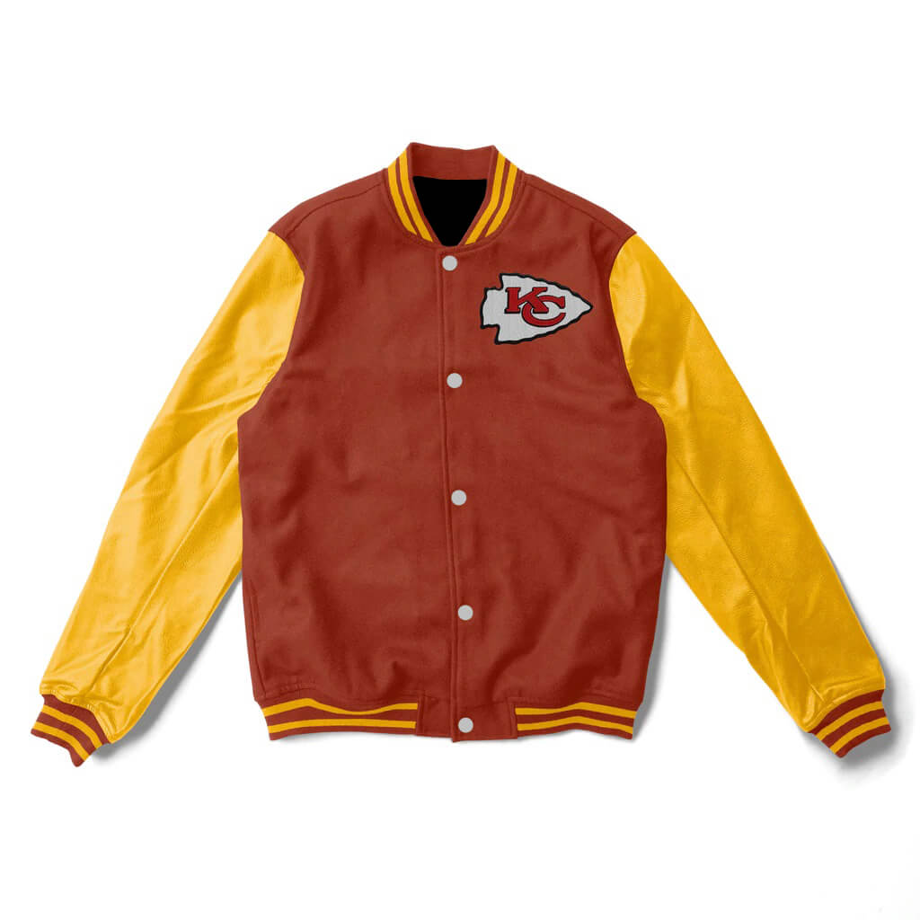 NFL Letterman Kansas-City Chiefs- Varsity Jacket (1) NFL Letterman Kansas City Chiefs Varsity Jacket
