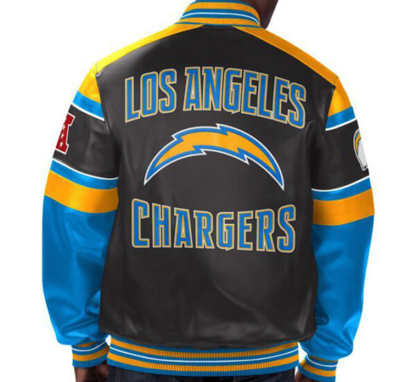 NFL Los Angeles Chargers Multicolor Leather Jacket