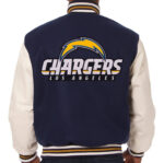 NFL Los Angeles Chargers Navy And White Varsity Jacket