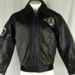 NFL Los Angeles Rams Black And Blue Leather Jacket