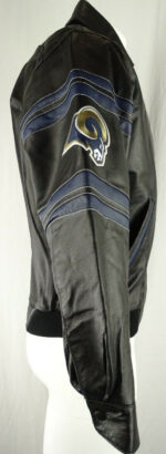 NFL Los Angeles Rams Black And Blue Leather Jacket