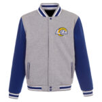 NFL Los Angeles Rams Gray And Royal Blue Wool Jacket