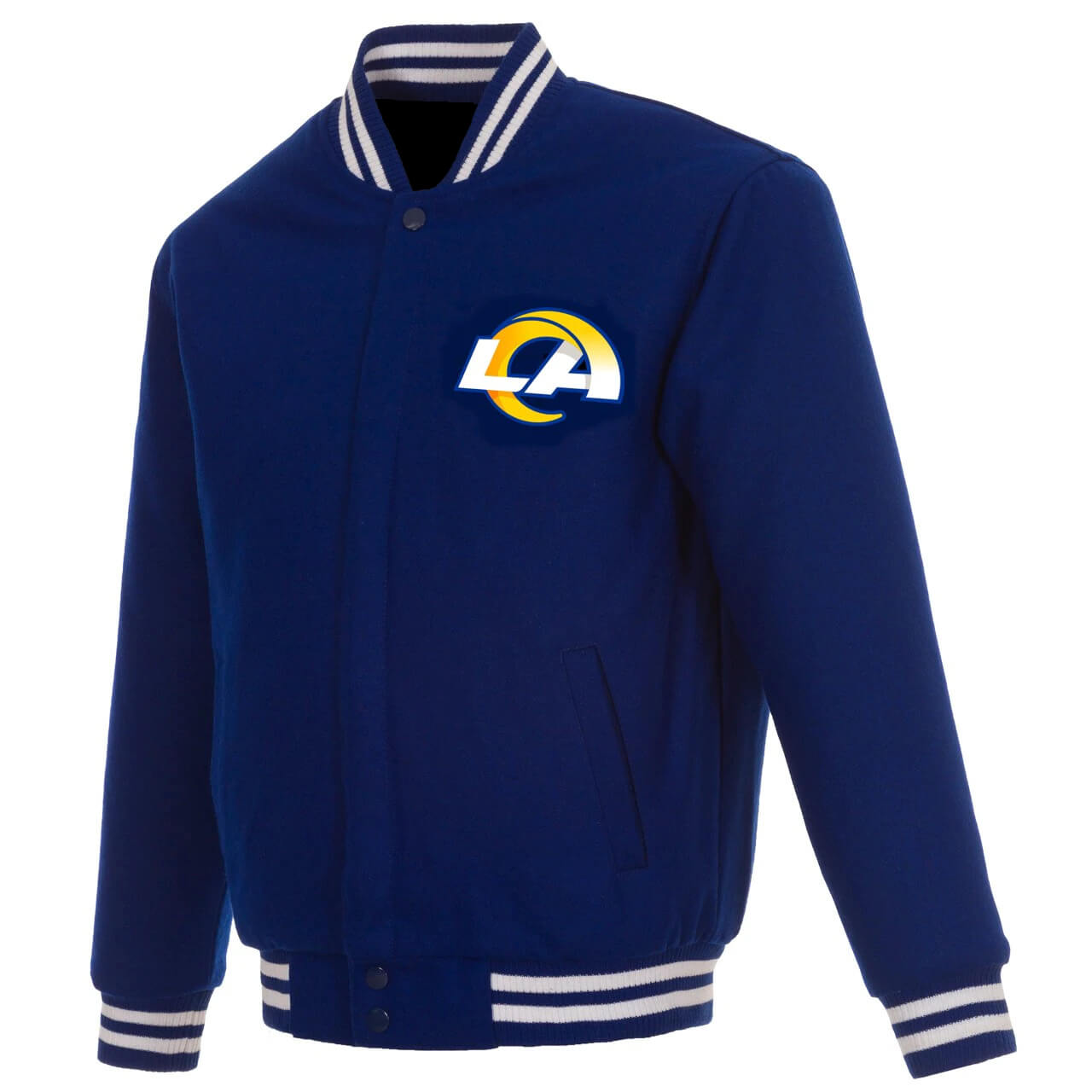 NFL Los Angeles Rams Royal Blue Wool Jacket (1) NFL Los Angeles Rams Royal Blue Wool Jacket