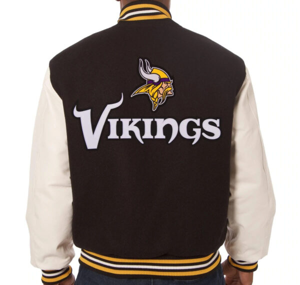 NFL Minnesota Vikings Brown And White Varsity Jacket