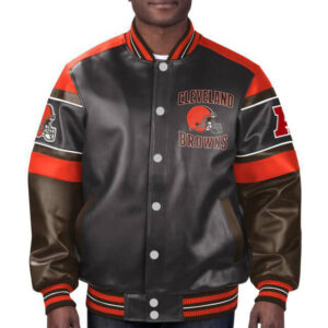 NFL Multi Cleveland Browns Leather Jacket