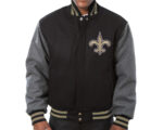 NFL New Orleans Saints Black And Gray Wool Jacket