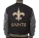 NFL New Orleans Saints Black And Gray Wool Jacket