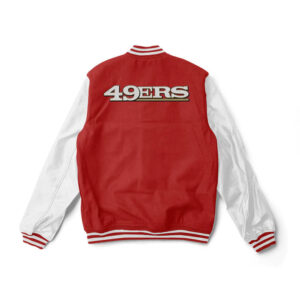 NFL San Francisco 49ers Red And White Varsity Jacket