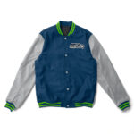 NFL Seattle Seahawks Navy And Gray Varsity Jacket
