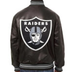NFL Team Las Vegas Raiders Black Leather Jacket