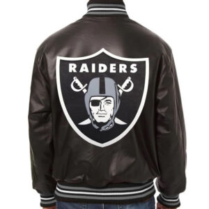 NFL Team Las Vegas Raiders Black Leather Jacket