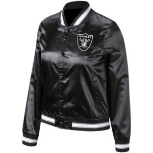 NFL Team Las Vegas Raiders Black Satin Jacket