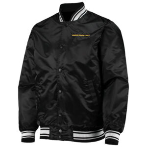 NFL Washington Commanders Black Satin Jacket