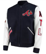 Navy MLB Atlanta Braves ATL Varsity Jacket