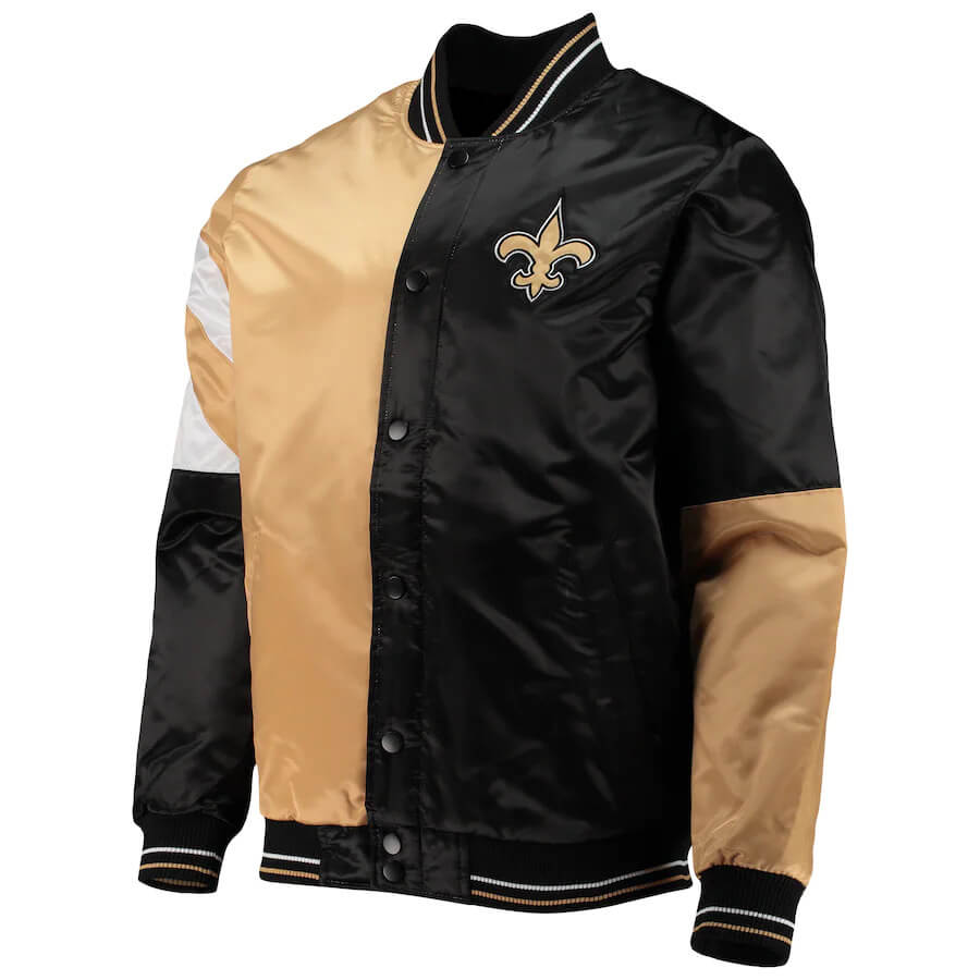 New Orleans Saints Multicolor NFL Satin Jacket (1) New Orleans Saints Multicolor NFL Satin Jacket