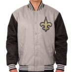 New Orleans Saints NFL Black And Gray Textile Jacket