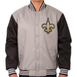 New Orleans Saints NFL Black And Gray Textile Jacket