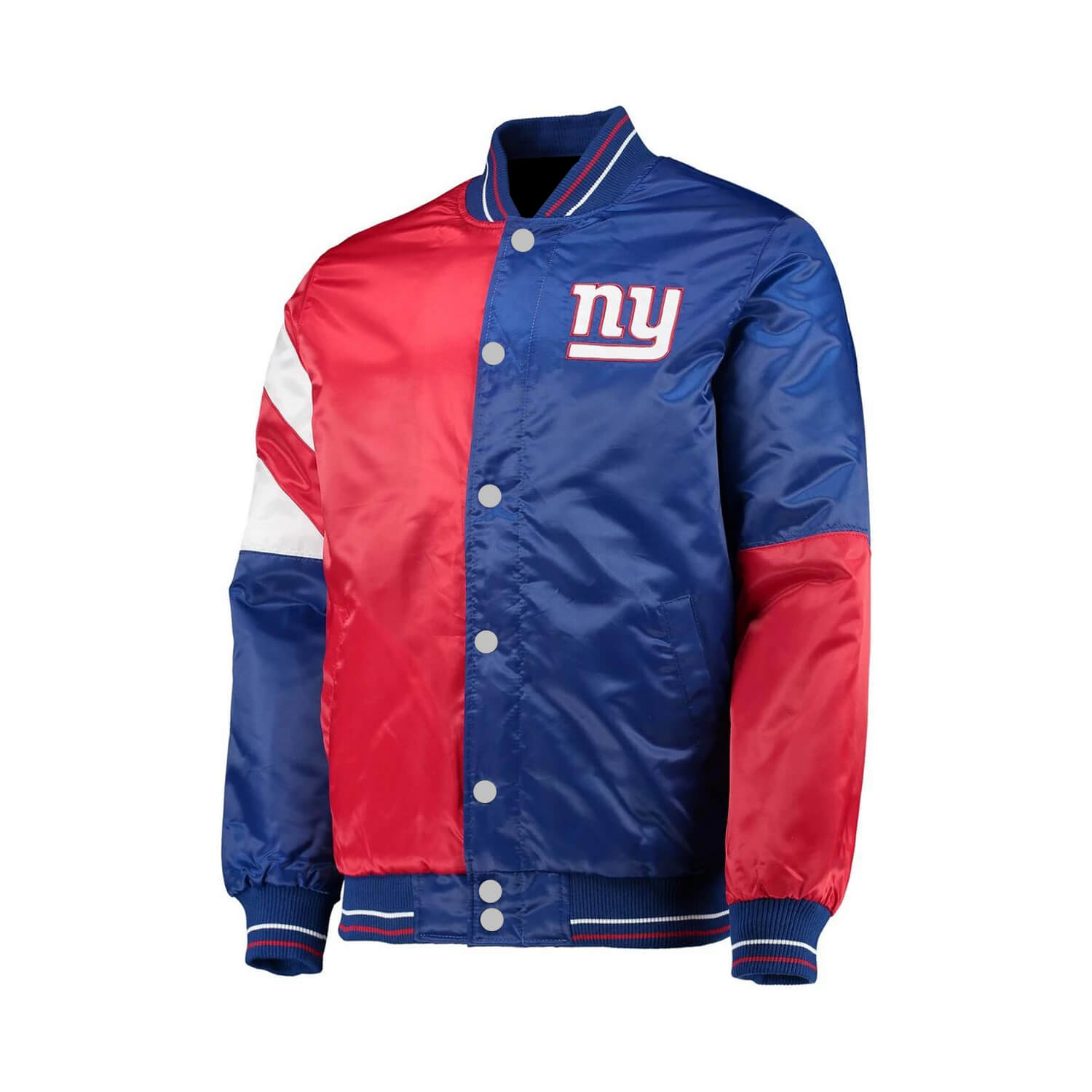 New York Giants Tricolor NFL Satin Jacket (1) New York Giants Tricolor NFL Satin Jacket