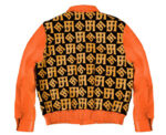 Orange JH Monogram Wool And Leather Jacket