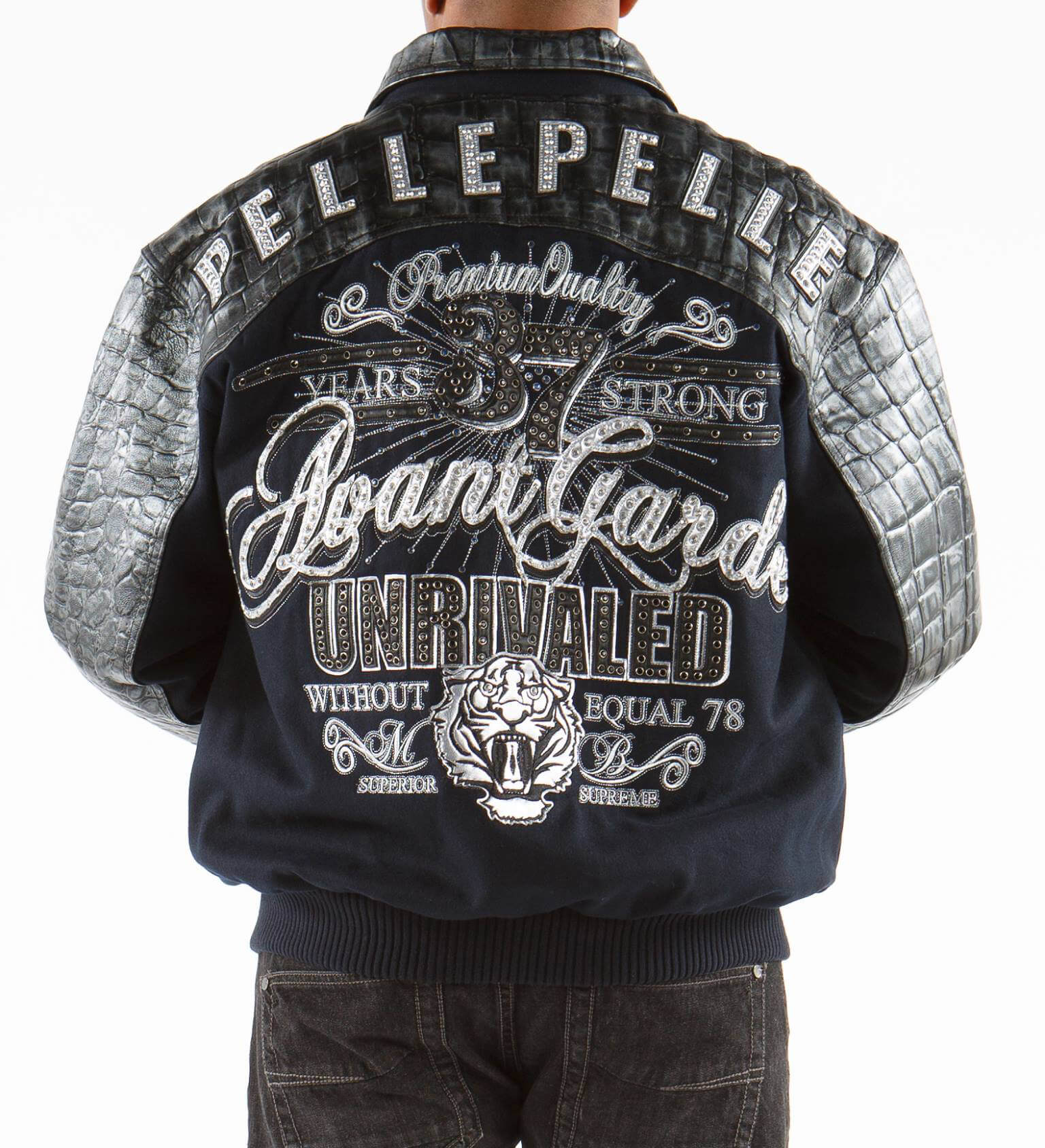 Pelle Pelle Blue 37 Years Strong Avant Garde Jacket Maker of Jacket