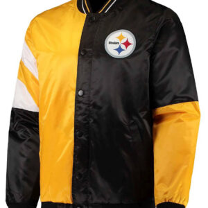 Pittsburgh Steelers Gold Tone NFL Satin Jacket