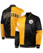 Pittsburgh Steelers Gold Tone NFL Satin Jacket
