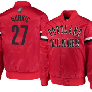 Portland Trail Blazers Leader Color Block Satin Jacket - Maker of