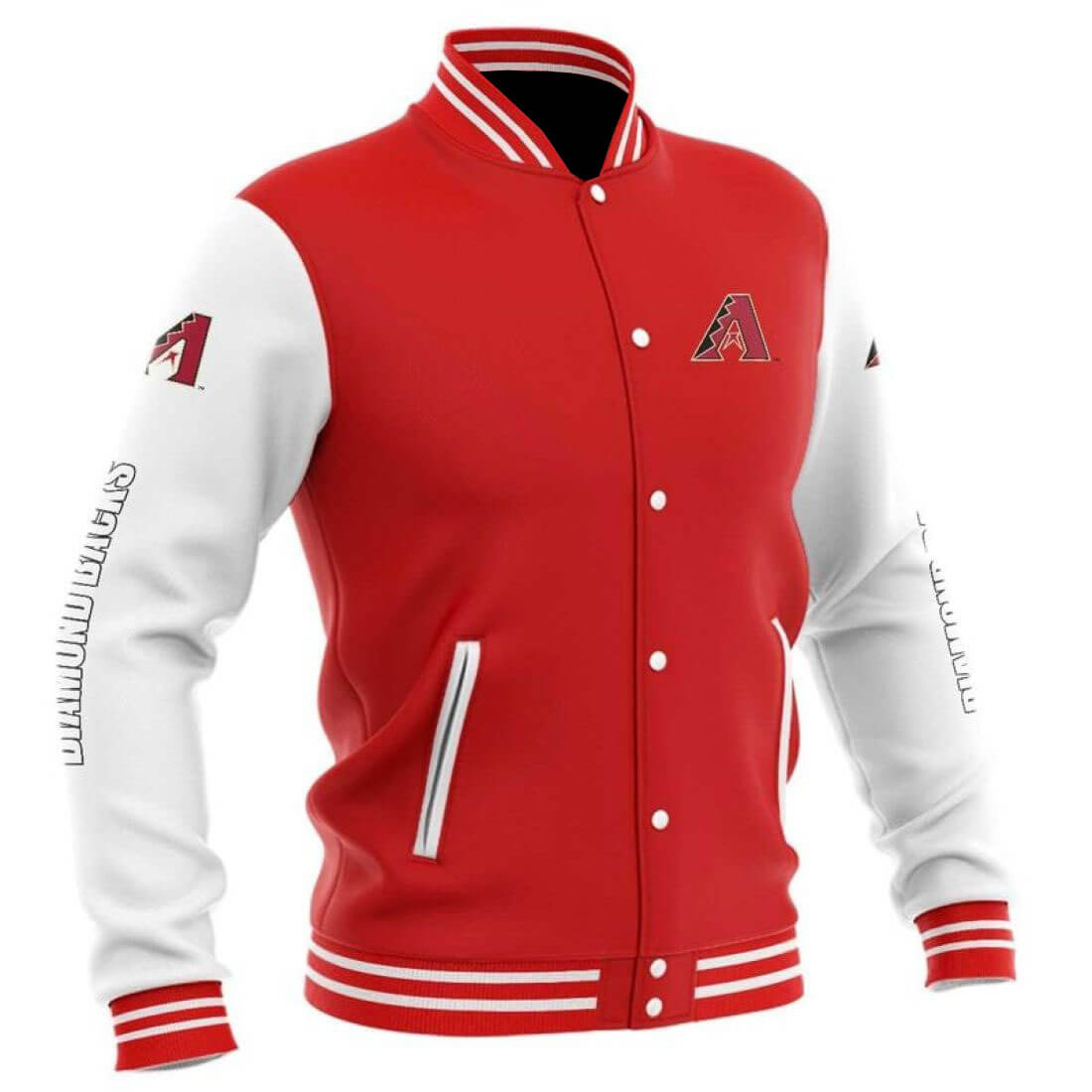 Red MLB Arizona Diamondbacks Baseball Jacket (1) Red MLB Arizona Diamondbacks Baseball Jacket